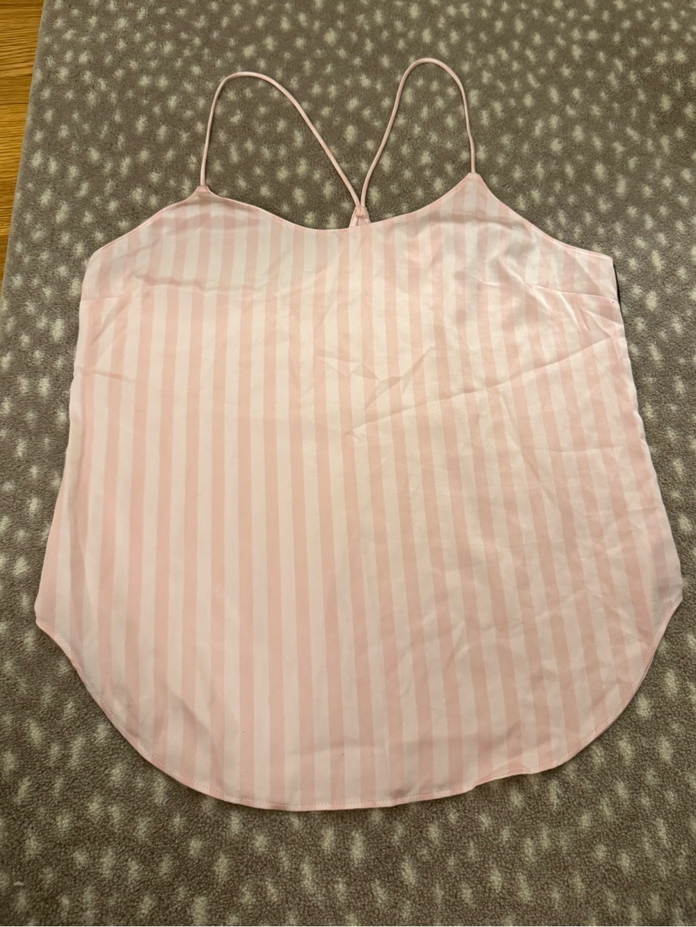 Pink Striped Spaghetti Strap sleep top